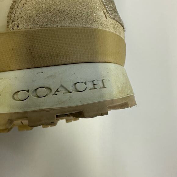 Coach Dorean Signature Snow Boots Women’s Size 6.5B - Beige Quilted Winter Boots - Picture 6 of 9